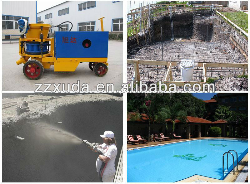 Concrete spraying equipment