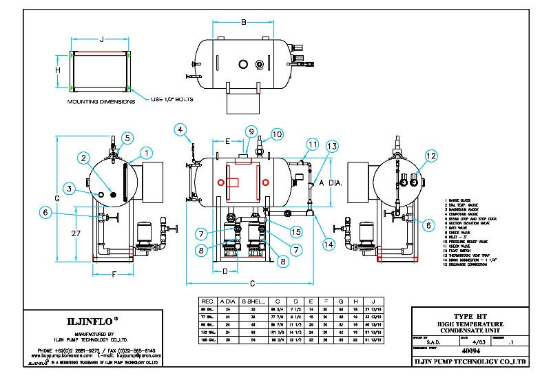 Condensate unit pump