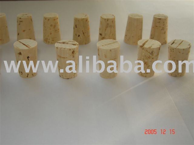 Conical cork stoppers