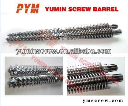 conical twin extruder screw and barrel for plastic extruder