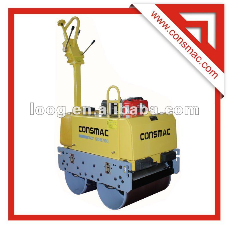 CONSMAC walk behind double drum road roller