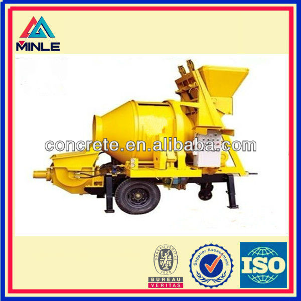 Construction machine concrete pump with mixer AIO diesel motor for hot sale