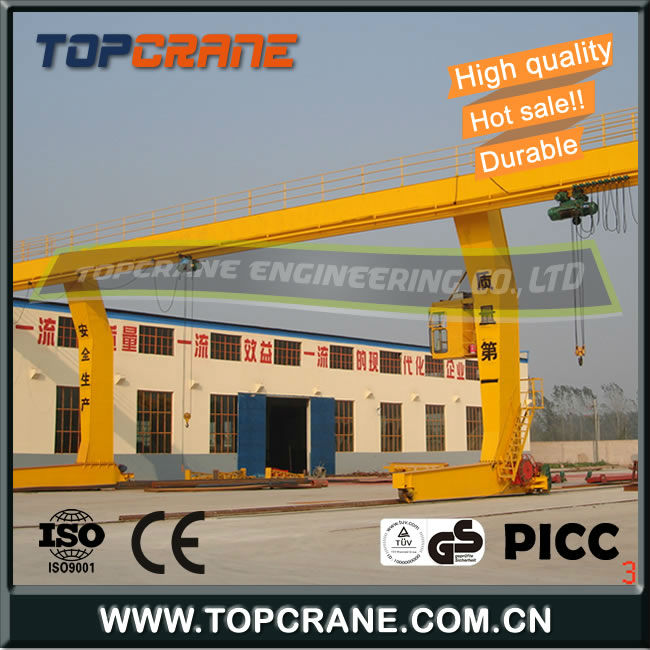 Container Single Girder Gantry Crane With Trolley 100 ton