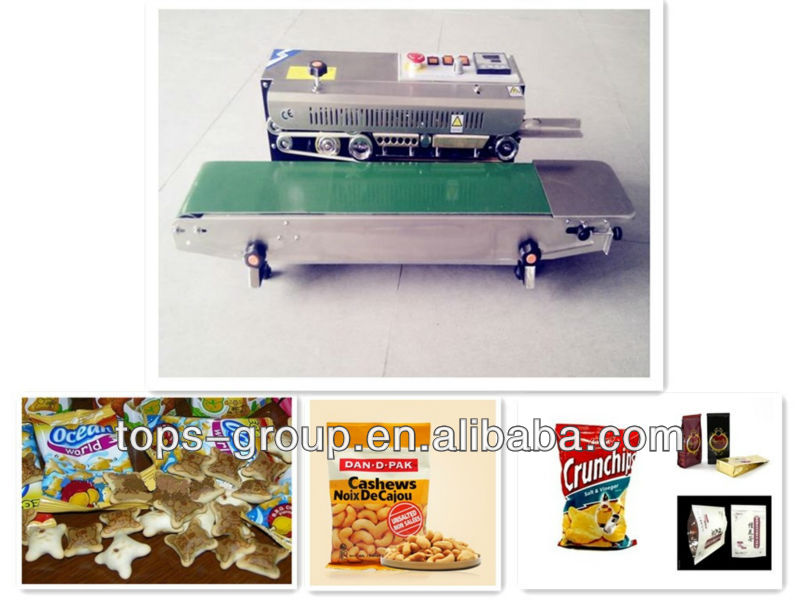 continuous food bag sealing machine for small scale business