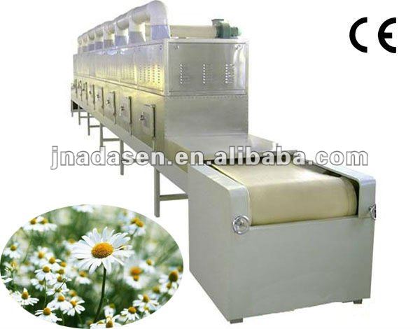 Continuous herbs,teas, spice microwave dryer&sterilizer