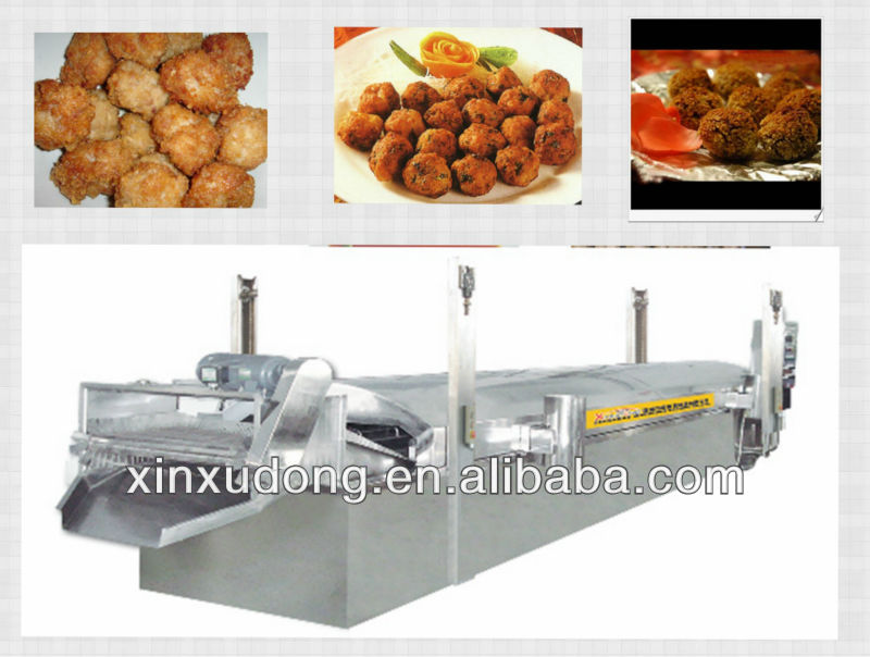 continuous meat frying machine