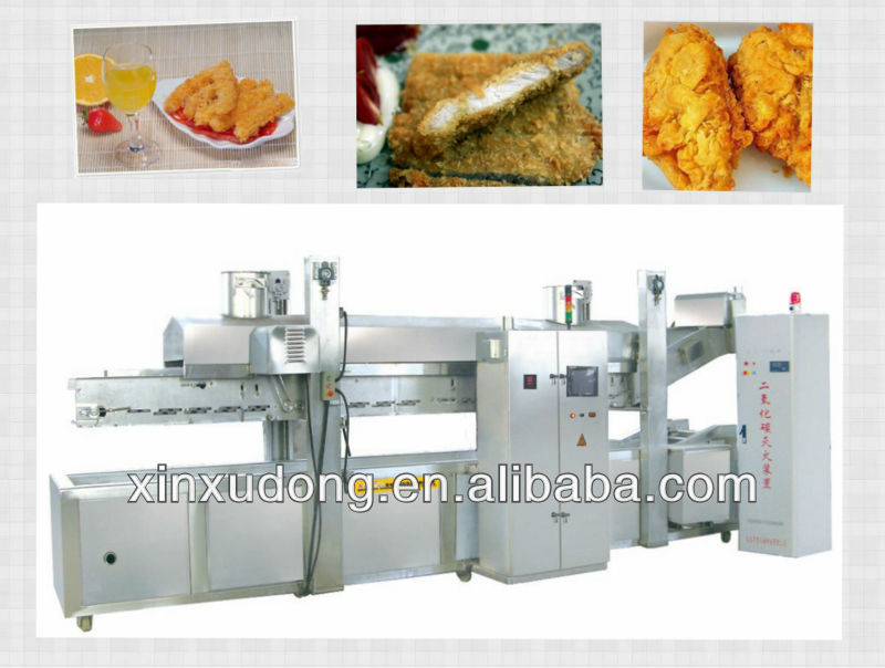 continuous meat frying machine