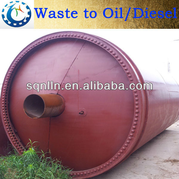 Continuous WASTE TYRE PYROLYSIS PLANT for used rubber oil