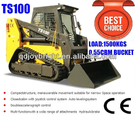 crawler 1.5 ton Skid Steer Loader and attachments Bobcat like,Diesel engine 100hp,Gemany Rexroth pump,CE paper