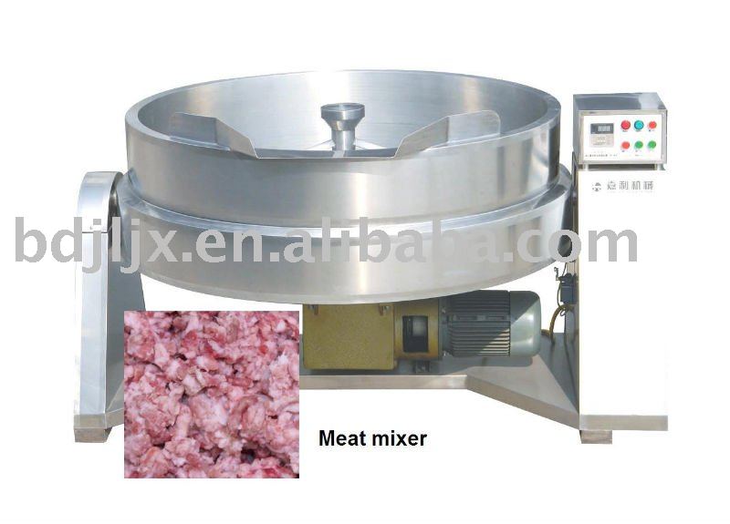 Curry steam heating jacketed pot with mixer