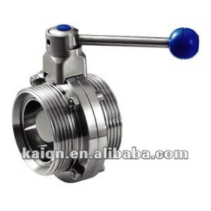 Dairy Indurstry End Threaded Butterfly Valve (DIN,ISO,SMS)