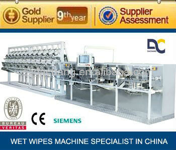 DCW-2700L full-auto high-speed multi-pieces wet wipes machinery
