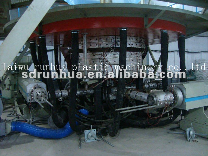 Diehead for plastic film machinery or plastic package machinery