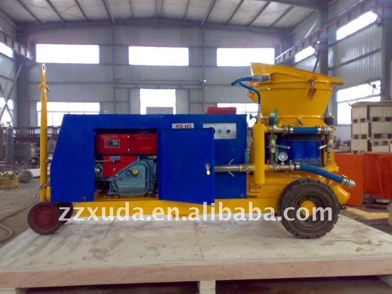 Diesel driven Dry-mix concrete gunite machine