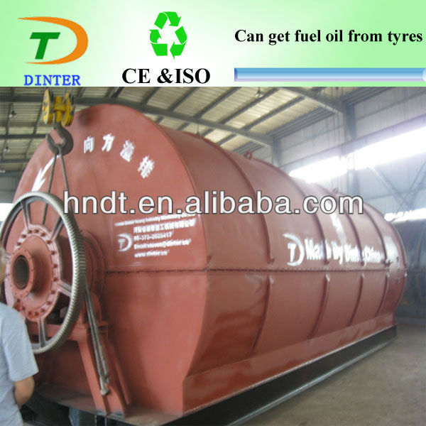 Dinter no-pollution scrap tyre oil extraction equipment with CE