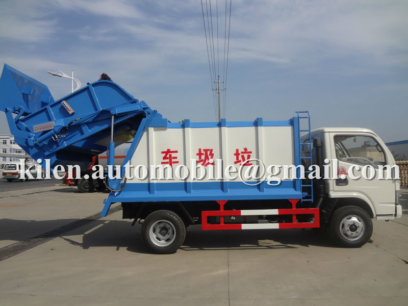 Dongfeng 4*2 hydraulic garbage compactor truck/ waste collection truck