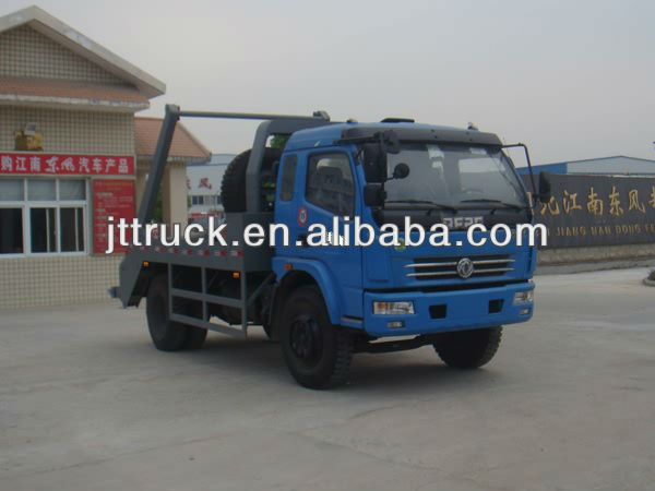 Dongfeng duolik 4*2 8CBM swing arm garbage truck on sale