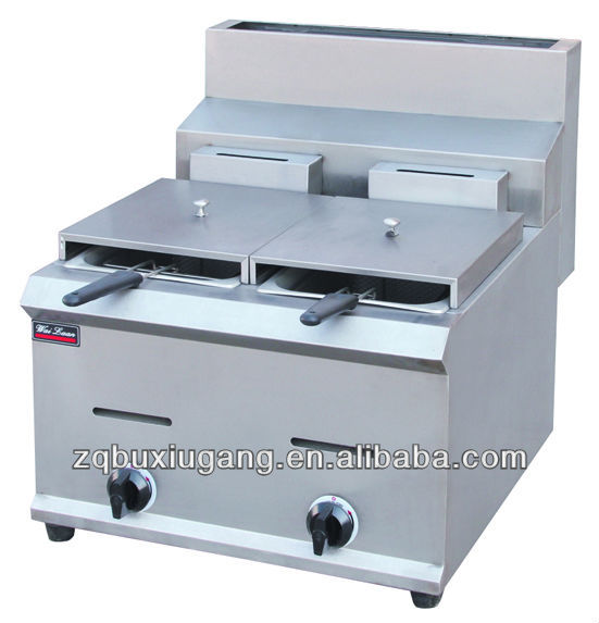 Double Basket Gas Deep Fryer