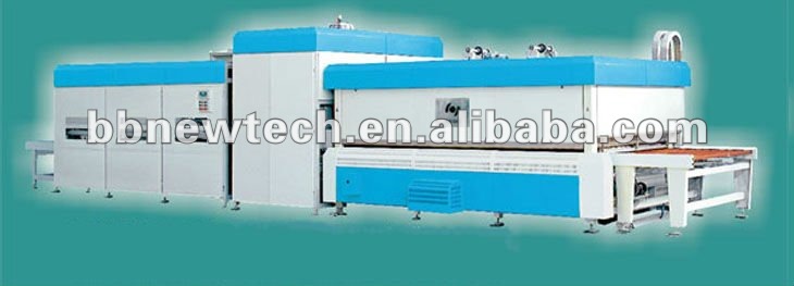Double curved glass tempering line