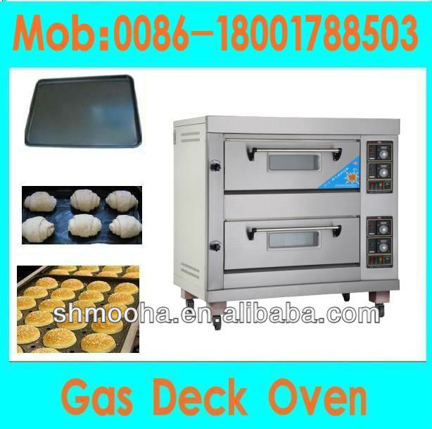 double deck oven gas/ gas deck oven /bakery oven (2 Decks 4 Trays)