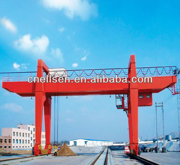 double girder railway goliath gantry crane with trolley