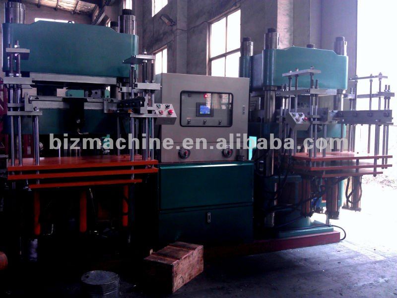 double station vulcanizing press with opening mold