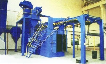 double stroke pendant chain type shot blasting machine