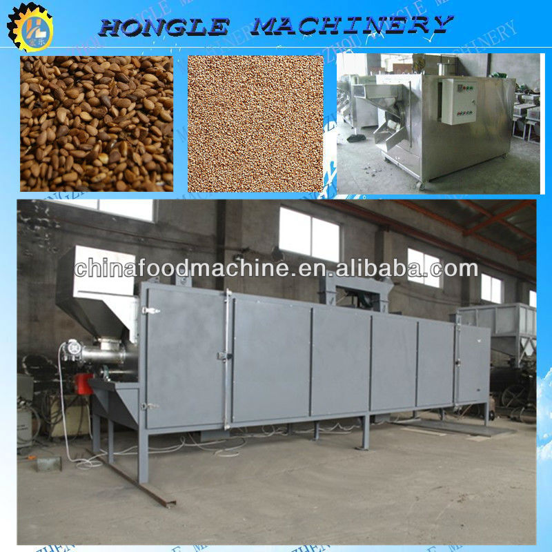 Drum continuous sesame dryer/sesame roasting machine