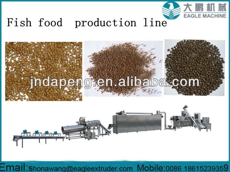Dry floating fish food extruder/making plant /production machinery /processing line