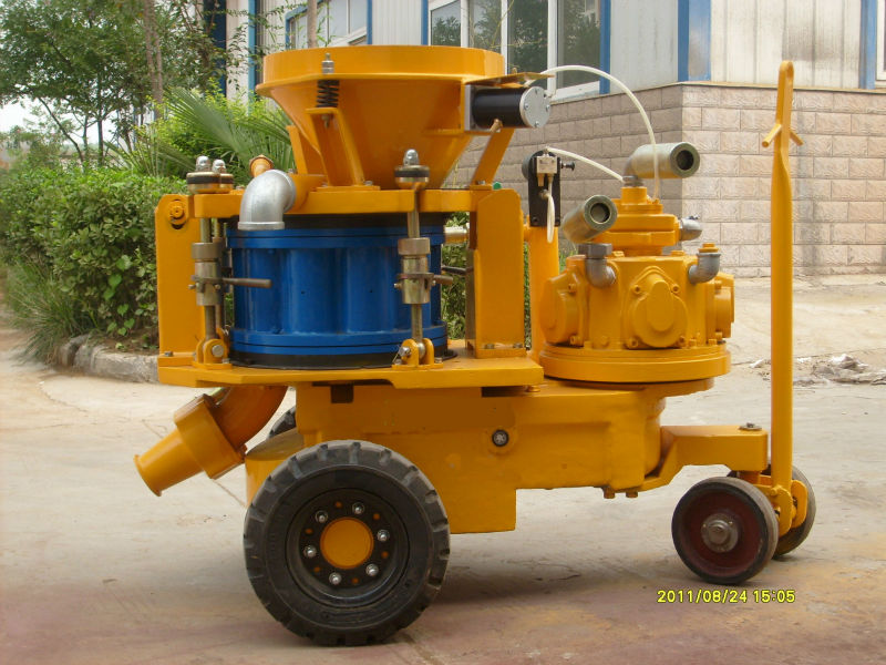 Dry-mix air driven gunite machine