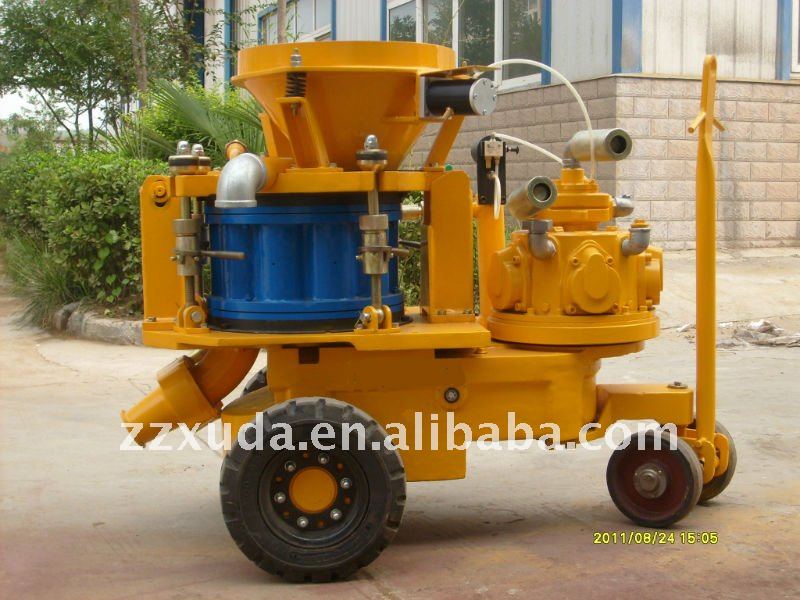 Dry-mix concrete gunite machine with air motor