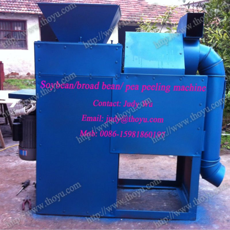 Dry way soybean/broad bean/pea peeler machine