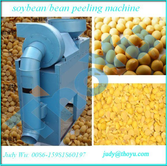 Dry way soybean peeling machine