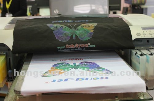 DTG t-shirt printer solution with white ink and textle pigment ink
