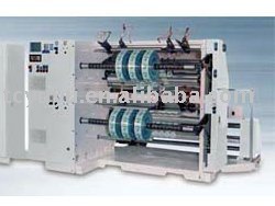 Duplex center slitter rewinder for PET materials