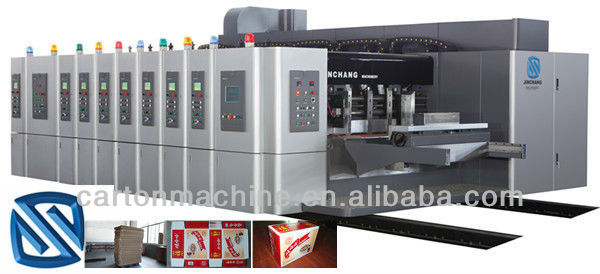 Eight-colours Full-servo vacuum suction high speed flexo printing corrugated box machinery