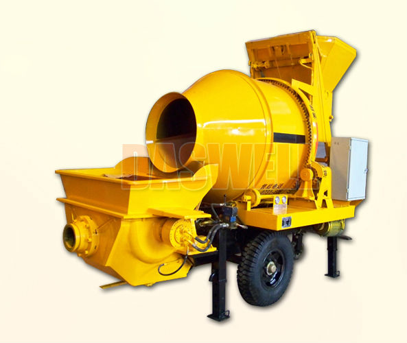 Electric Motor Concrete Mixer with Pump