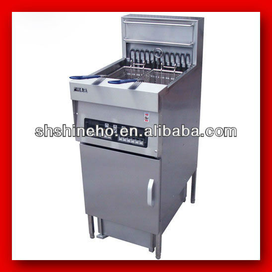 electric open fryer with filter CE Passed Manufacturer