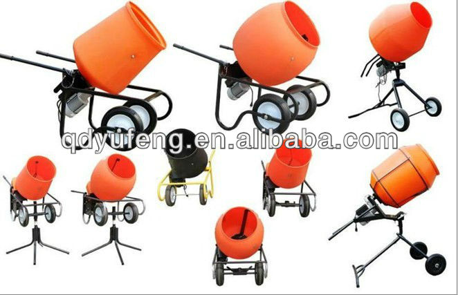 electric portable concrete/mortar mixer with plastic drum