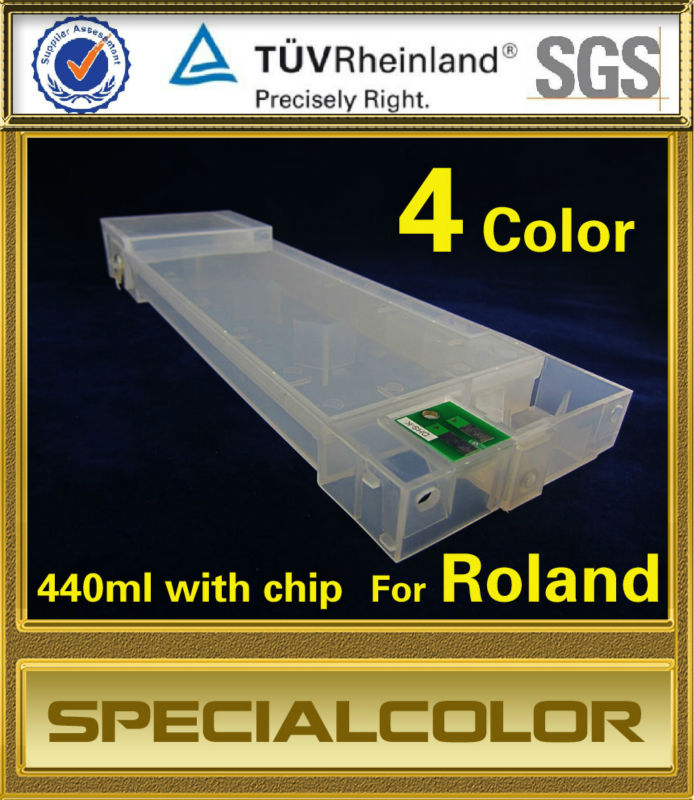Empty Refill Ink Cartridge For Roland (440ml, With Chip) 4Color