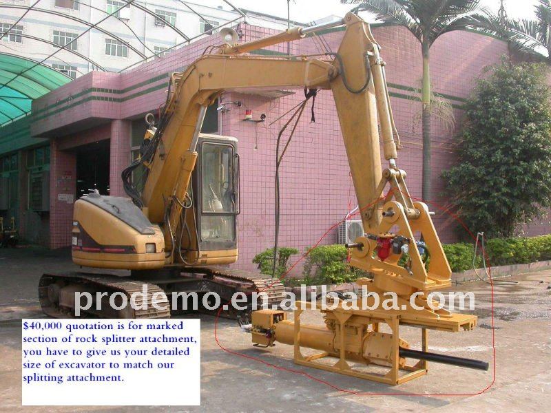 excavator mounted rock splitter wedges