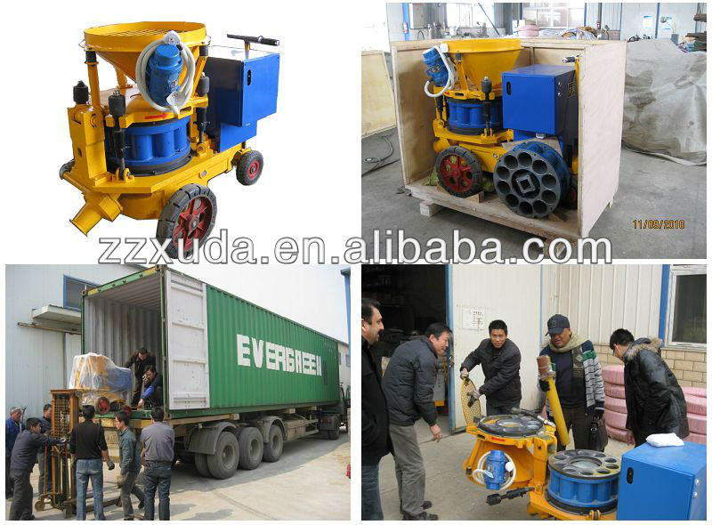 Exported to UAE dry concrete shotcrete machine