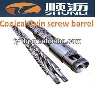 Extruder parts,extruder screw barrel,conical twin screw barrel