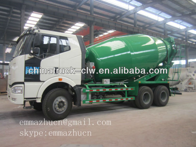 Famous brand FAW concrete mixer truck 10-12CBM for sales