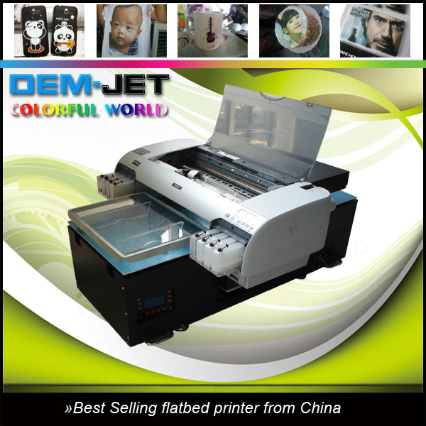 Fast speed digital inkjet flatbed A2 t shirt printer