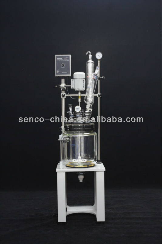 FC2003 20L Cap Style Jacketed Glass Reactor-SENCO- Complete Flange joints