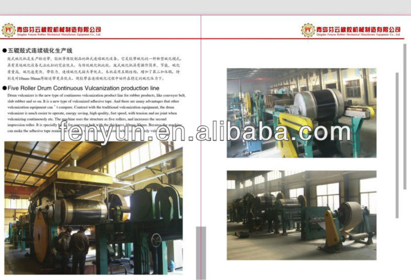 Five rollers rubber vulcanizing machine