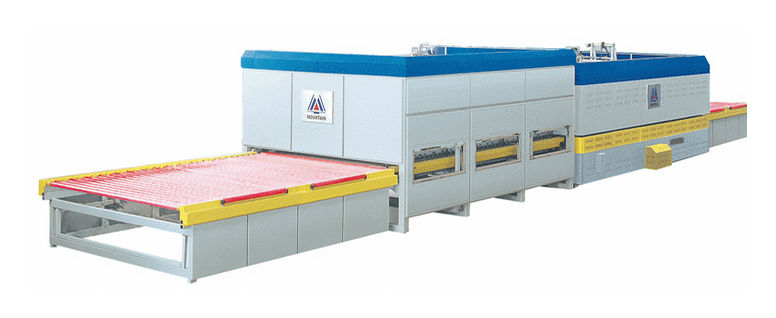 Flat glass tempering machine