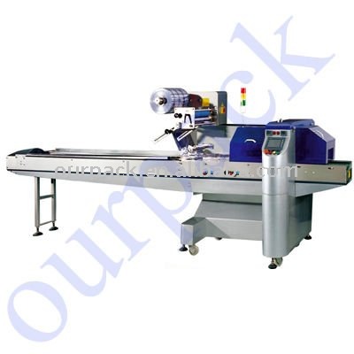 Flow packing machine