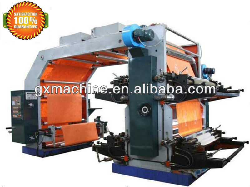 Four Colors High Speed Non Woven Material Flex Printing Machine